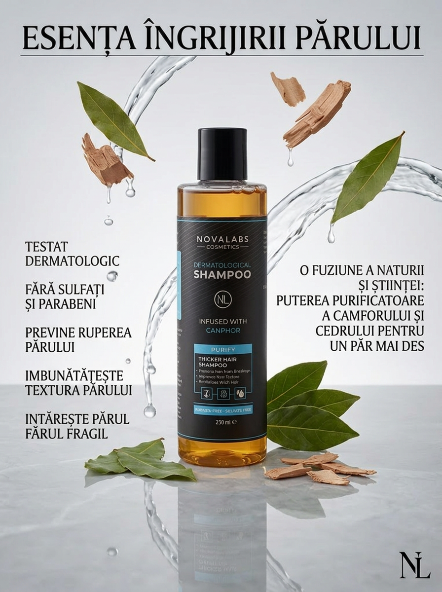 Șampon Organic Purify - Special creat pentru lupta împotriva căderii părului