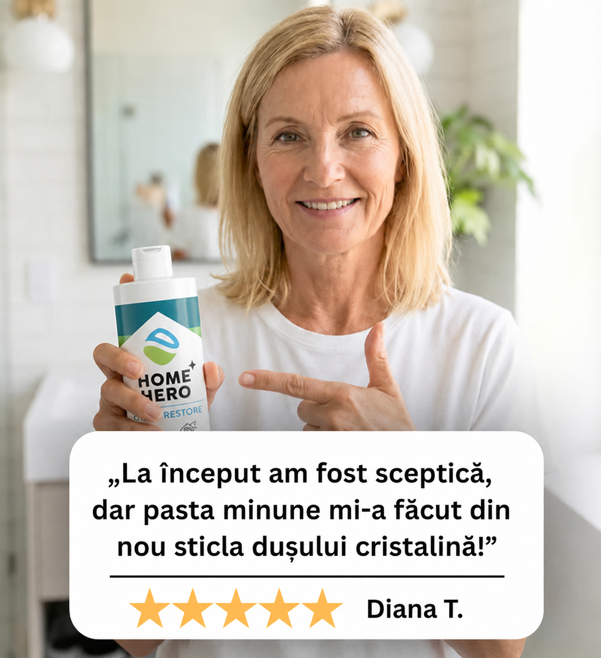 Glass Restore — îndepărtează petele de apă și calcarul