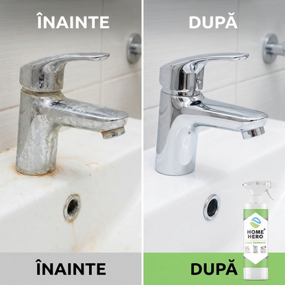 Home Hero Calc Remover – Elimină Instant Calcarul & Petele de Apă | Luciu Perfect pentru Baie & Bucătărie