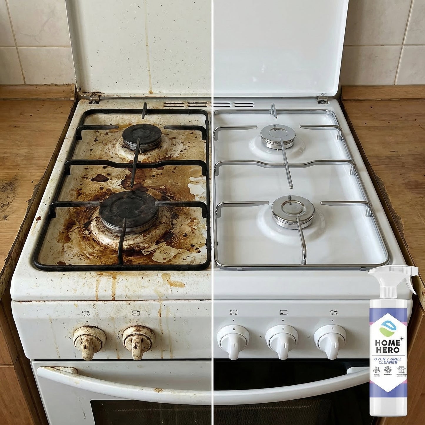 Oven & Grill Cleaner – Curăță Rapid Grăsimea Arsă & Murdăria | Soluție Puternică pentru Cuptor, Grătar & Aragaz