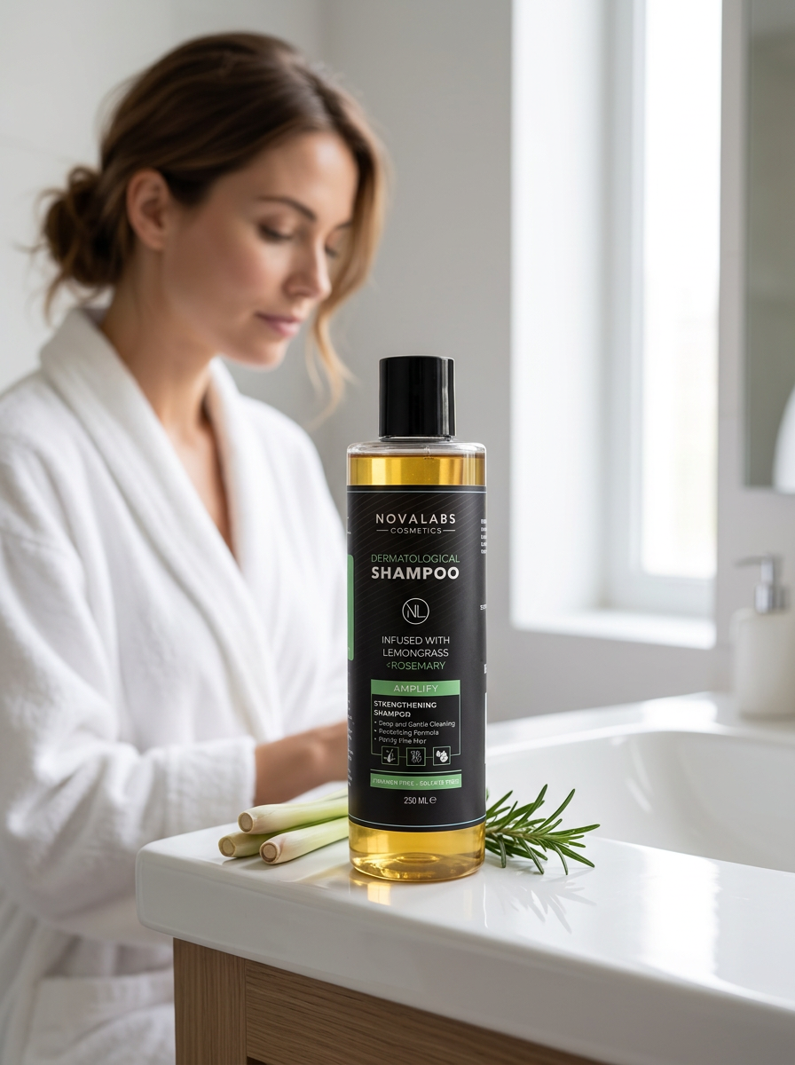 Sampon Pentru Par Organic Amplify Cu Lemongrass Si Rozmarin