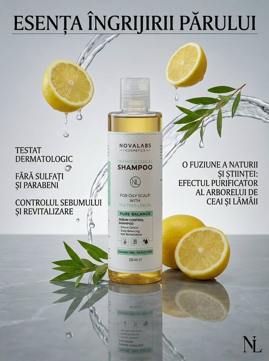 Șampon organic PureBalance - Reglează Producția De Sebum